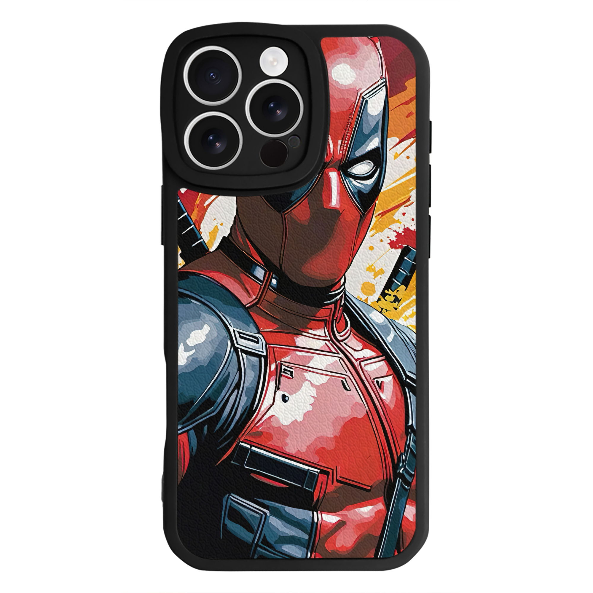 （画像用） Deadpool デッドプール 【iPhone 16シリーズ対応】シリコンスマホケース（レザー調） 材質：シリコン